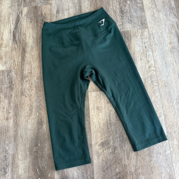 Gymshark Training Cropped Leggings - Obsidian Forrest Green - Picture 9 of 9